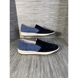 ELEVENTY Mens Suede‎ And Canvas Slip-On Sneakers Size 43 US 9.5